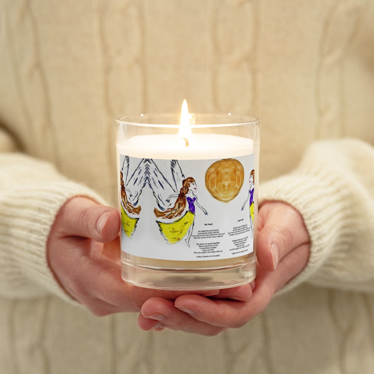 My Angel Glass jar soy wax candle
