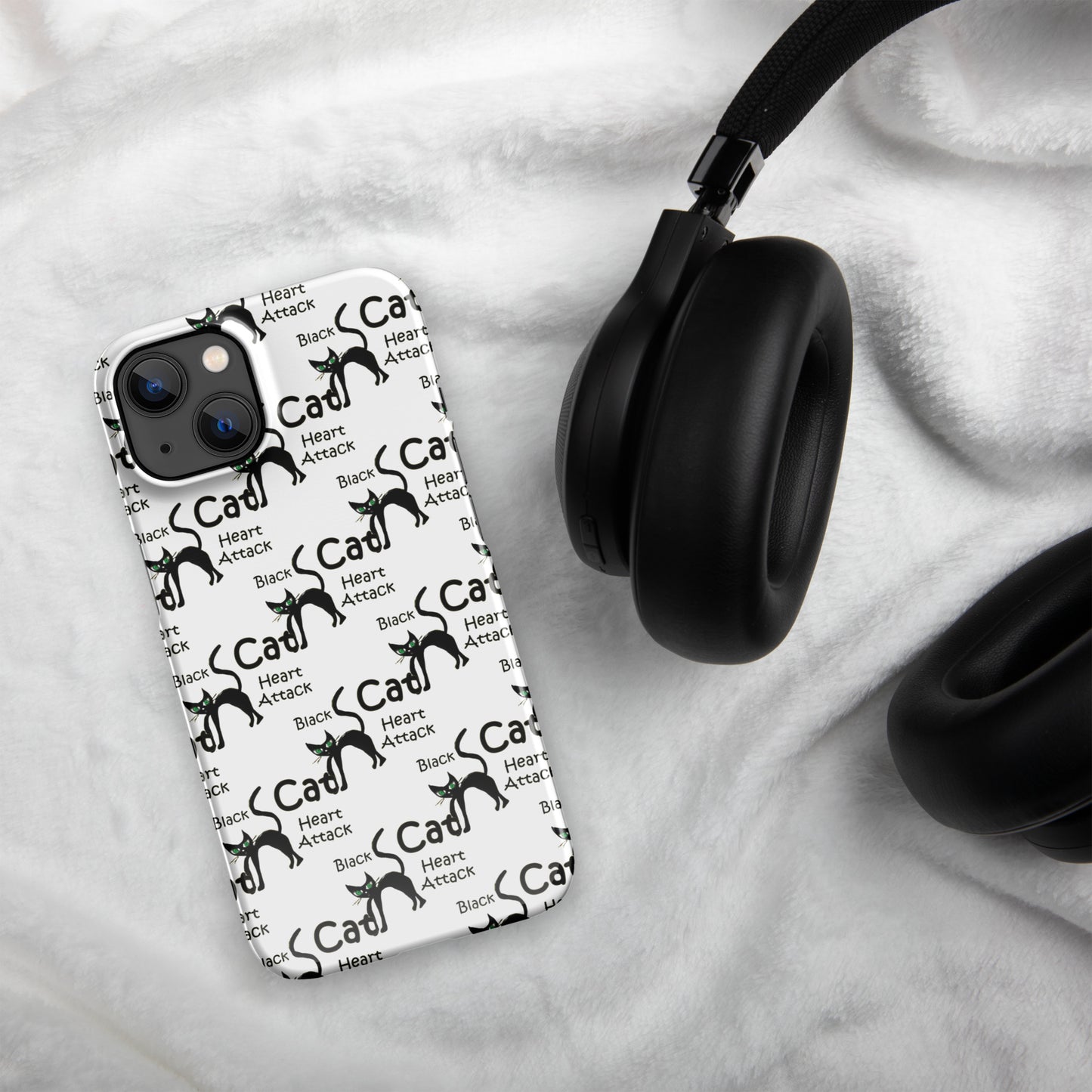 Black Cat Heart Attack Snap case for iPhone®