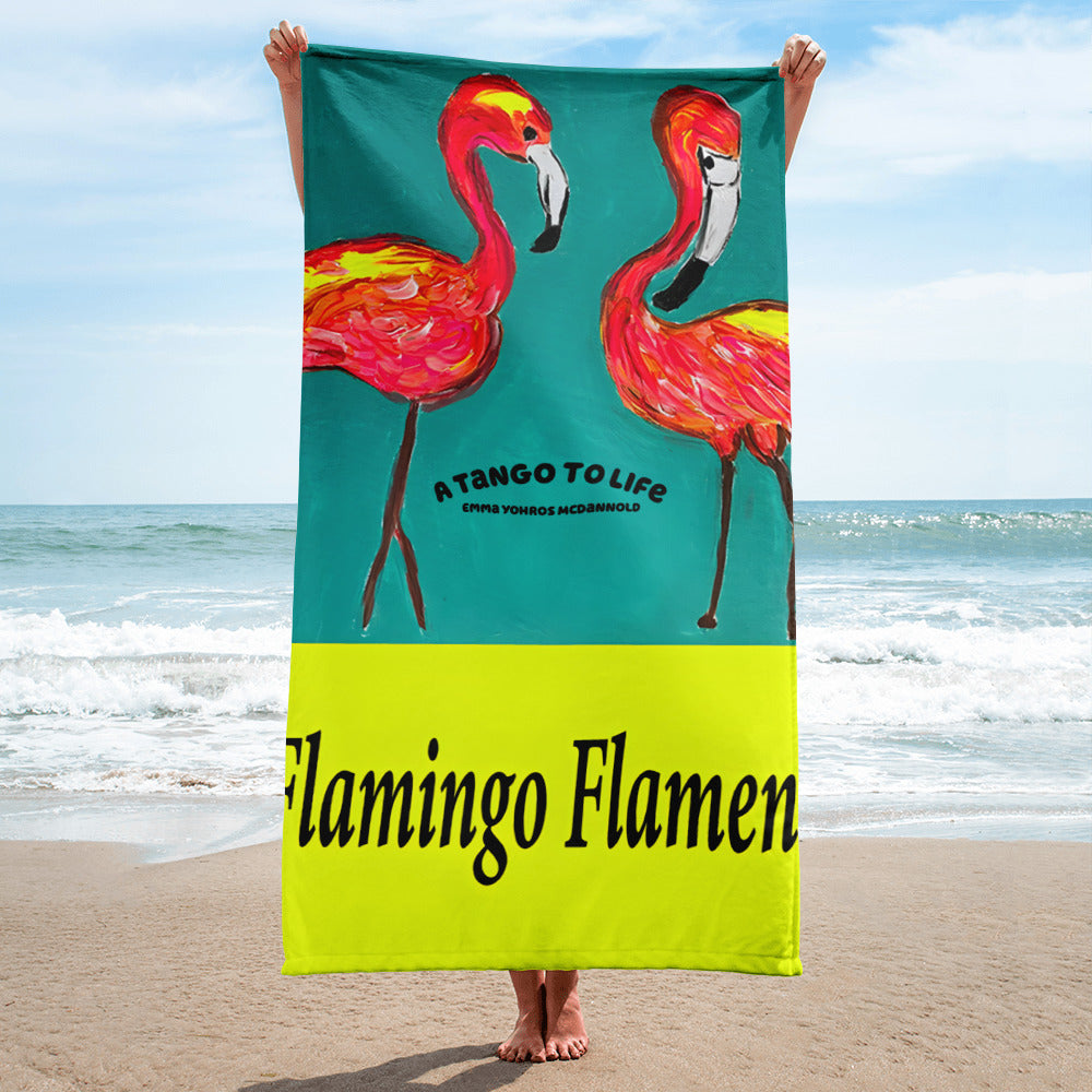 Flamingo Flamenco Towel - A Tango to Life