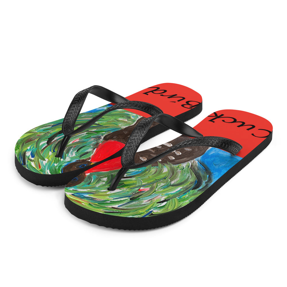 Cuckoo Bird Flip-Flops