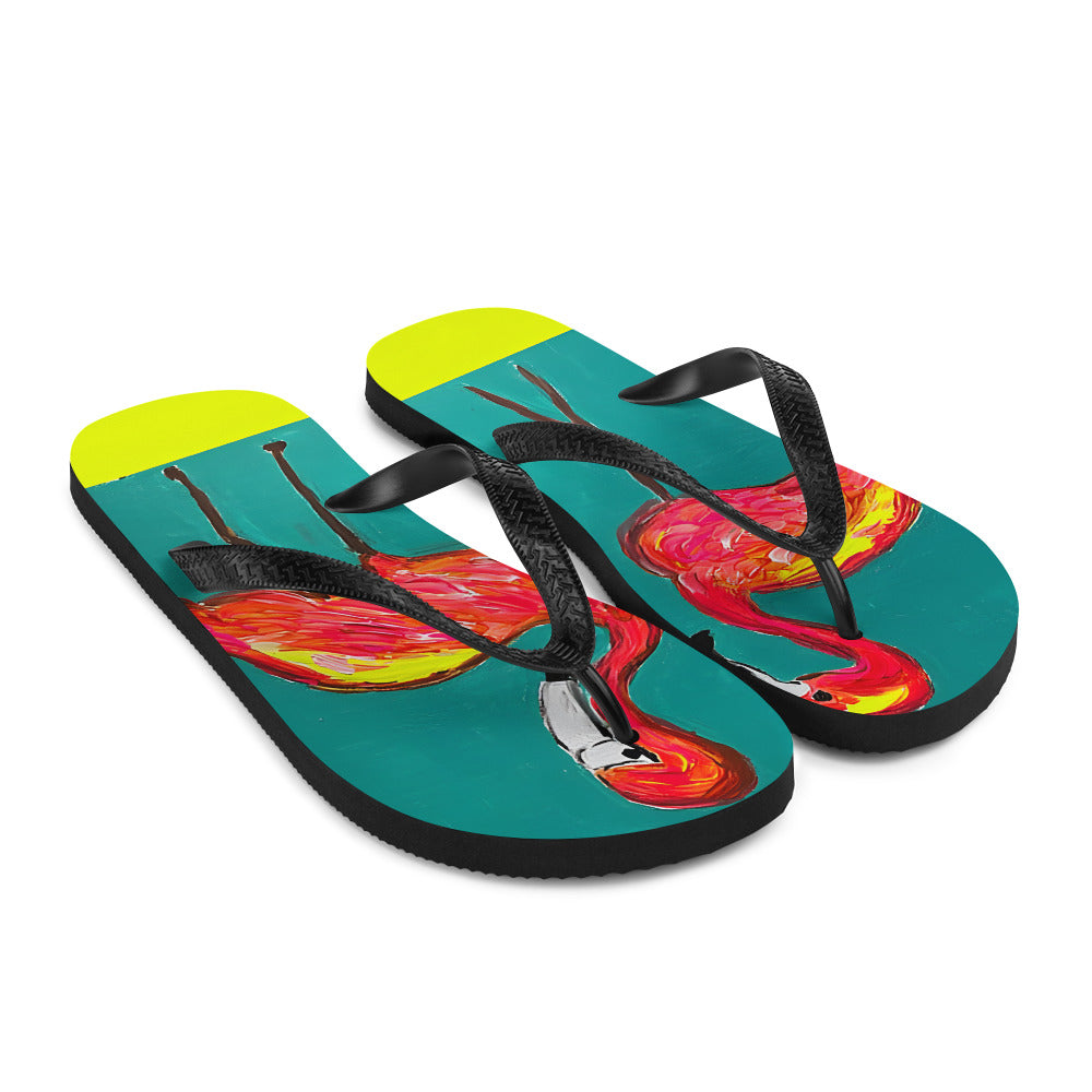 Flamingo Flamenco Flip-Flops