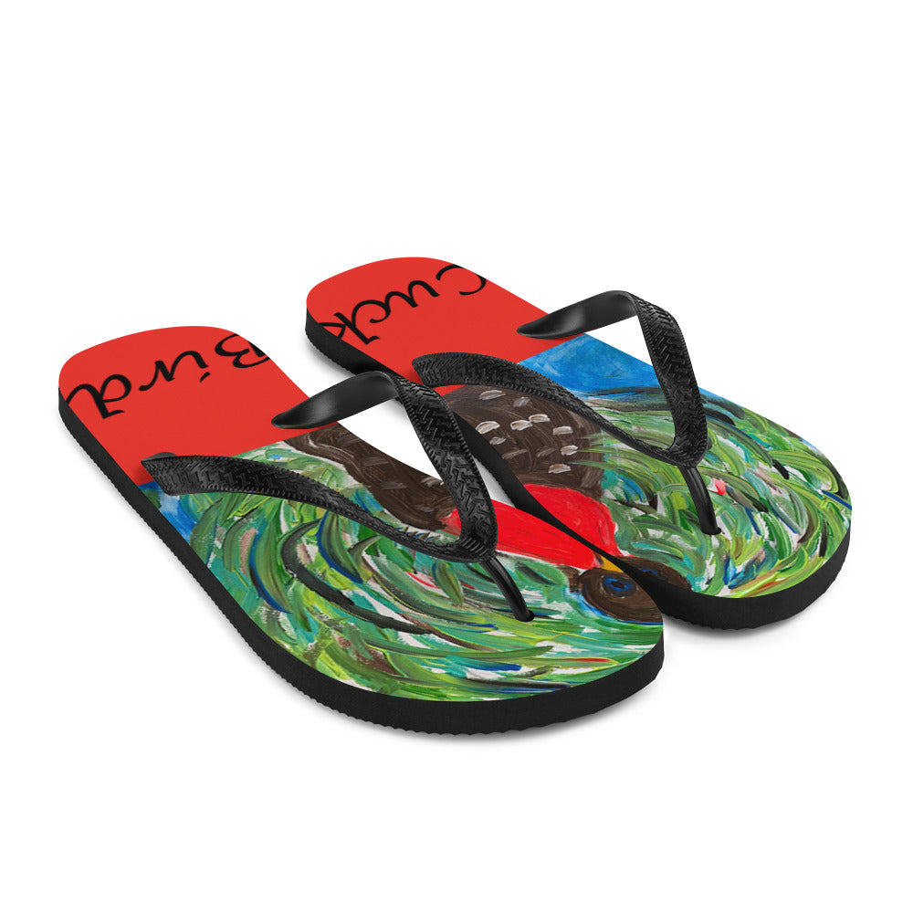 Cuckoo Bird Flip-Flops