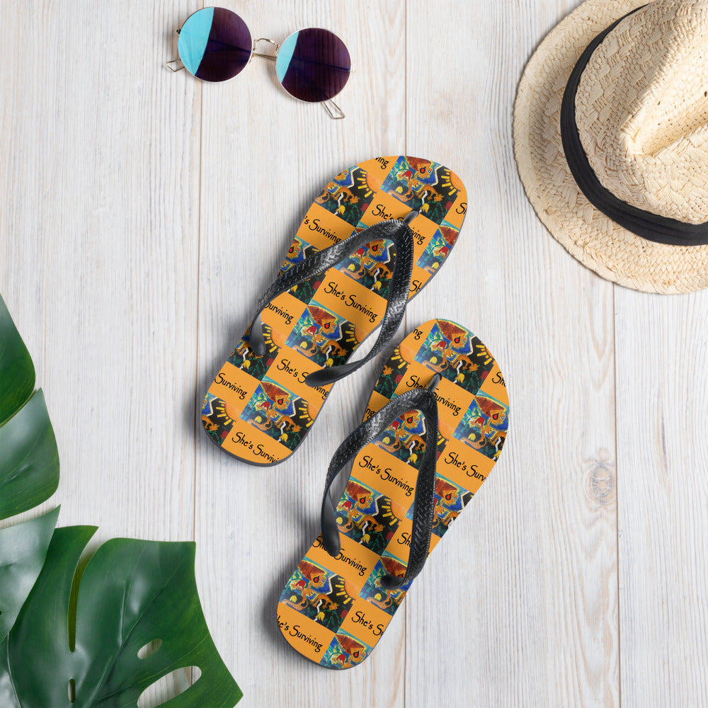 She's Surviving Flip-Flops