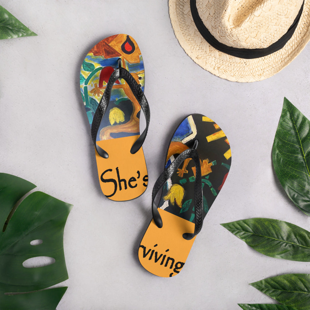 She's Surviving Flip-Flops