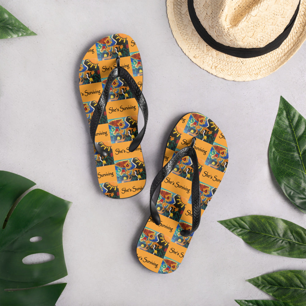 She's Surviving Flip-Flops