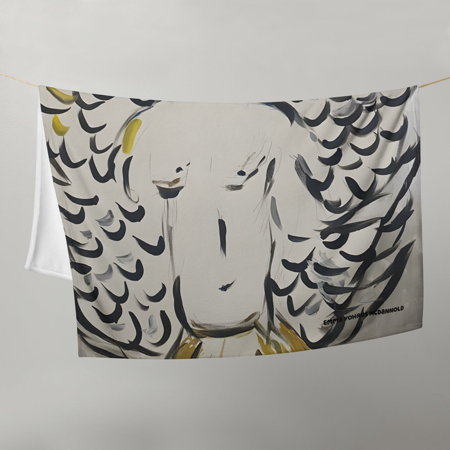 Fallen Feather Throw Blanket - A Tango to Life