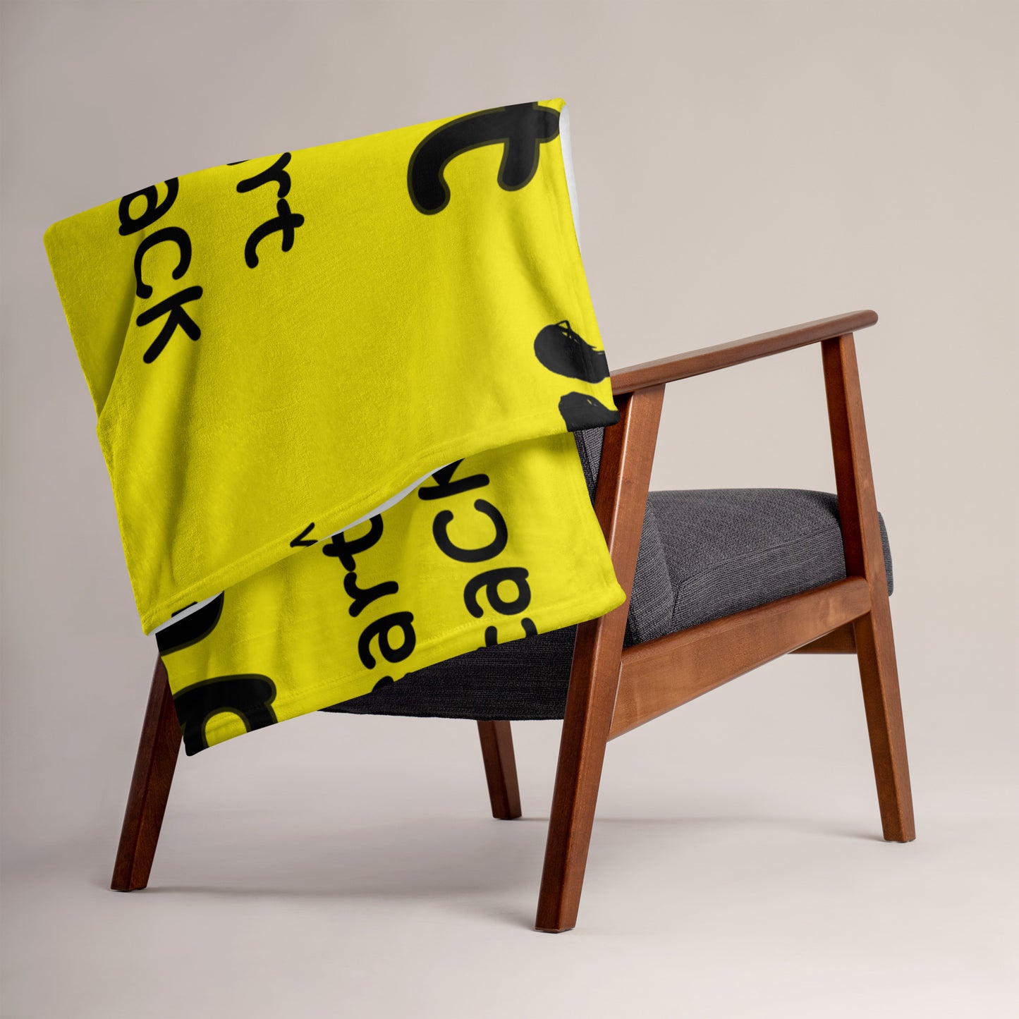 Black Cat Heart Attack Throw Blanket
