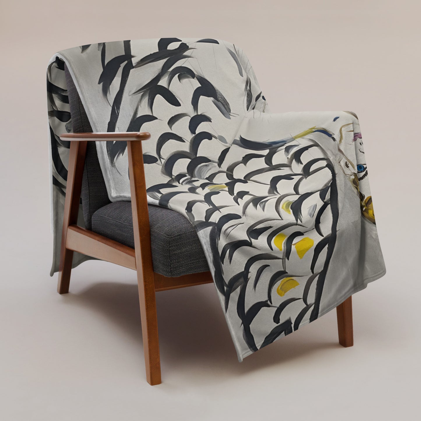 Fallen Feather Throw Blanket - A Tango to Life