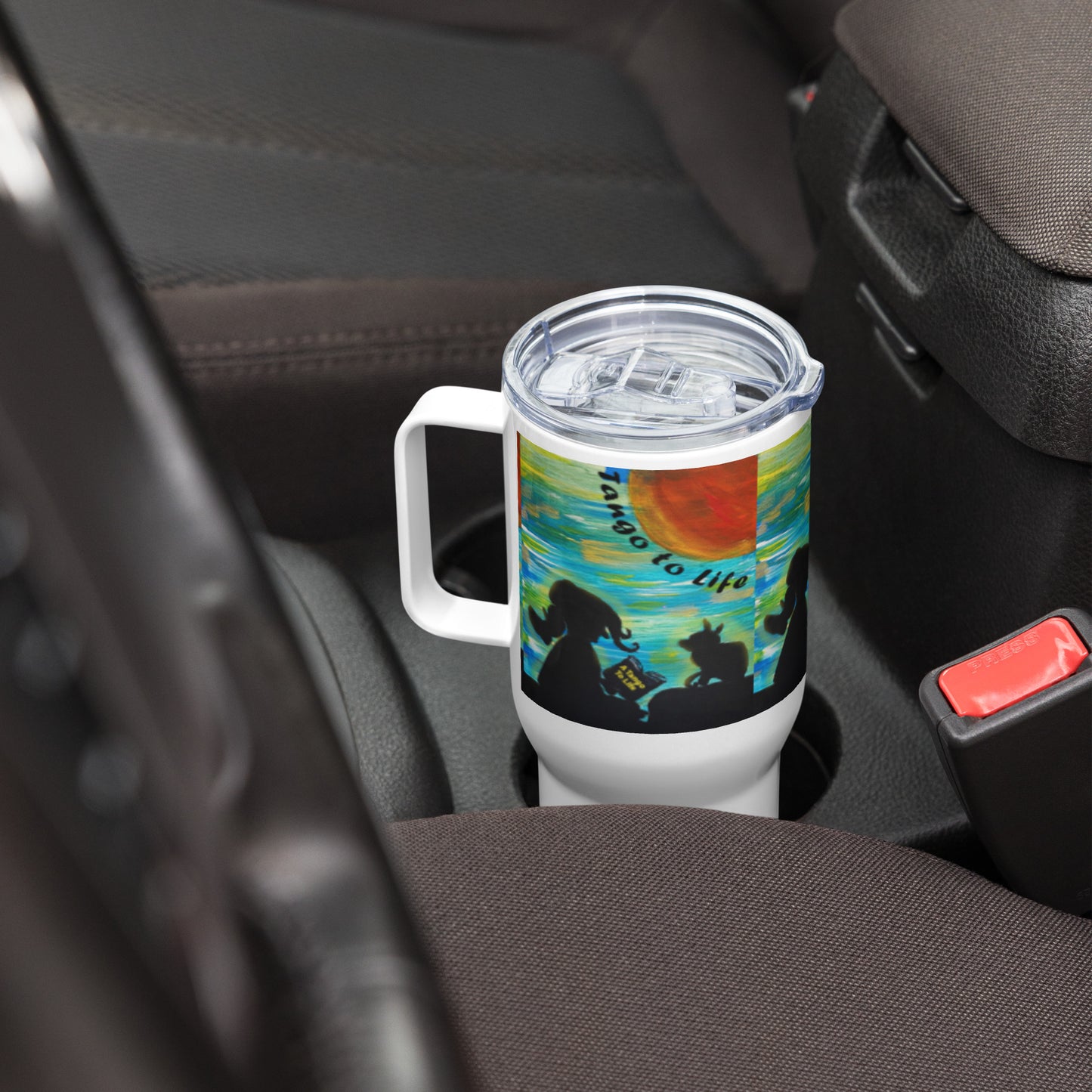 A Tango To Life 2 Travel mug with a handle