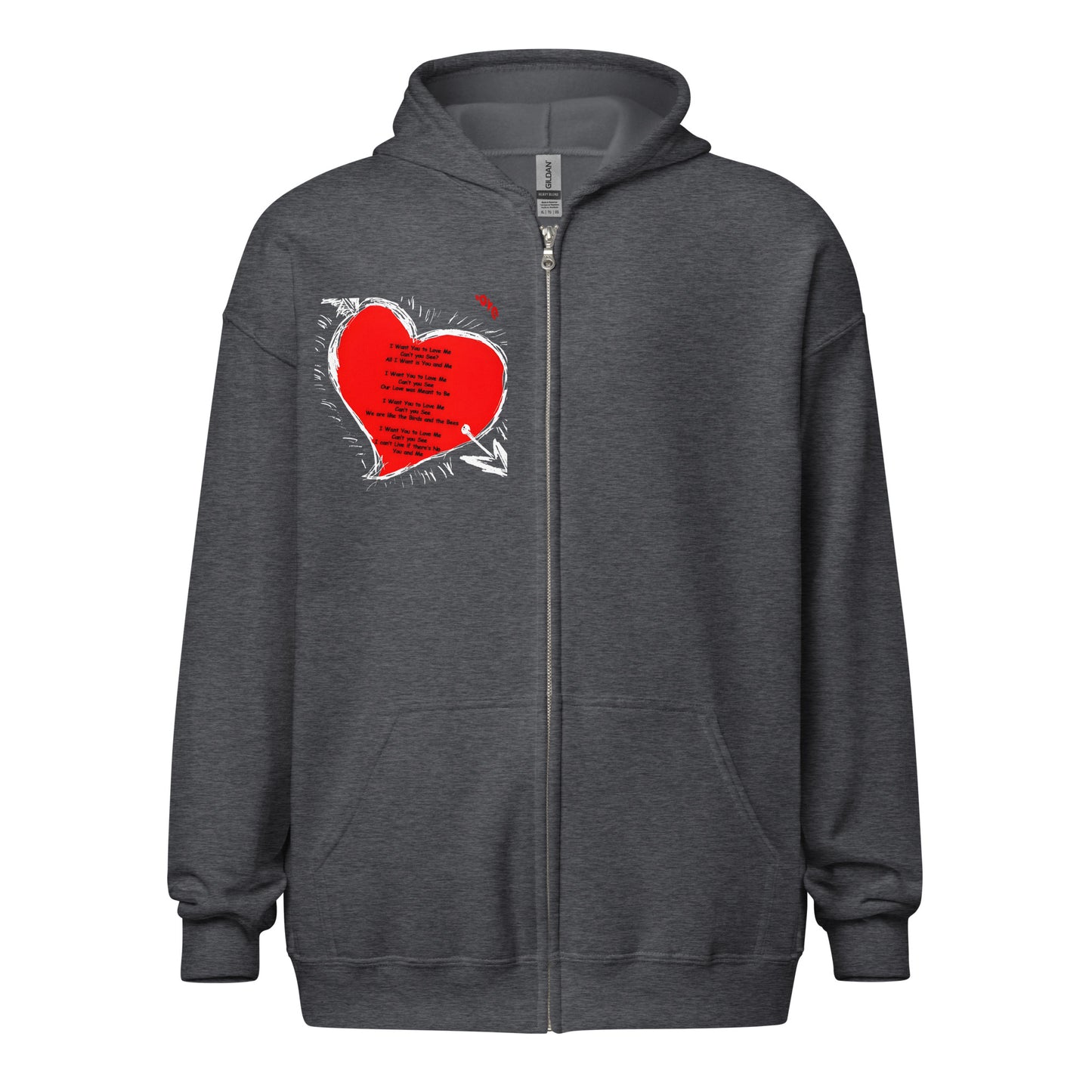 I Want Your Love Unisex heavy blend zip hoodie