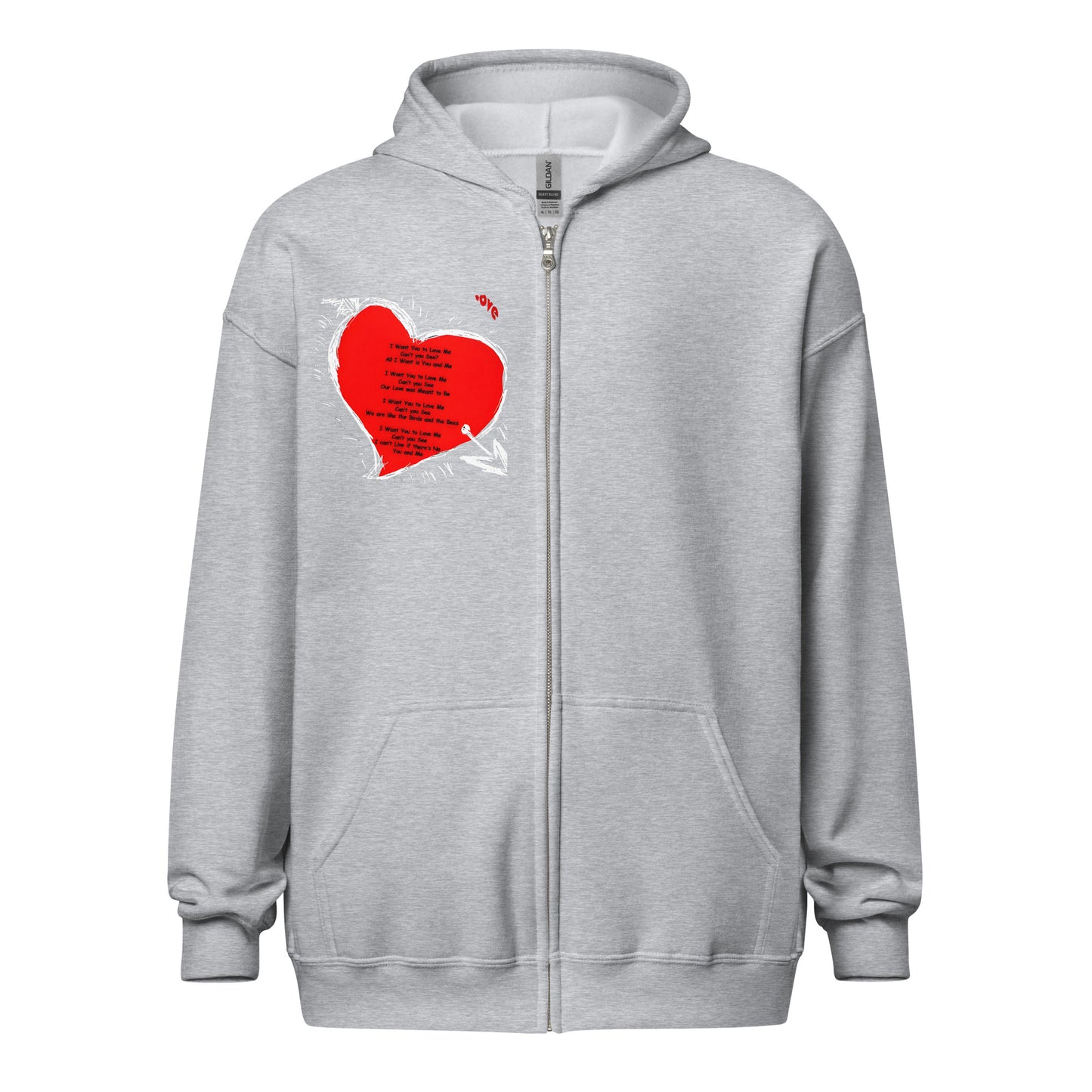I Want Your Love Unisex heavy blend zip hoodie