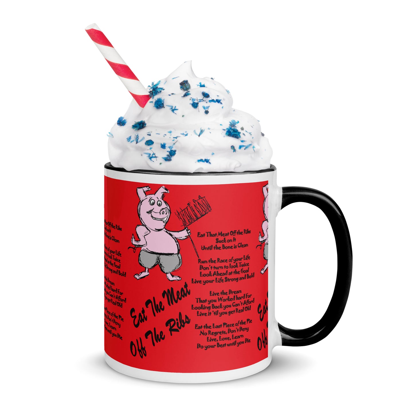 Eat The Meat Off The Ribs Mug with Color Inside