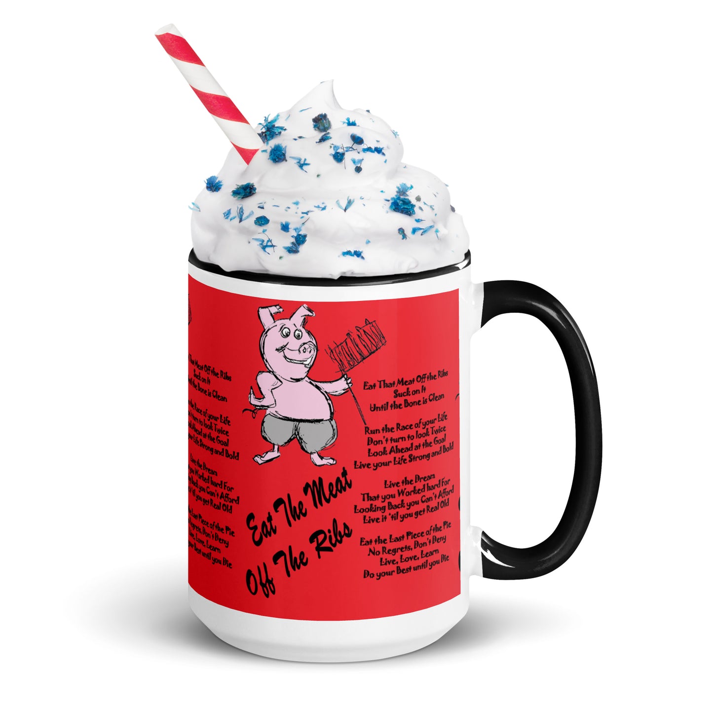 Eat The Meat Off The Ribs Mug with Color Inside