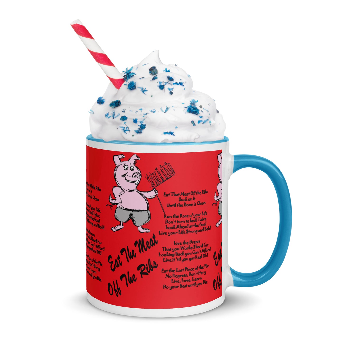 Eat The Meat Off The Ribs Mug with Color Inside