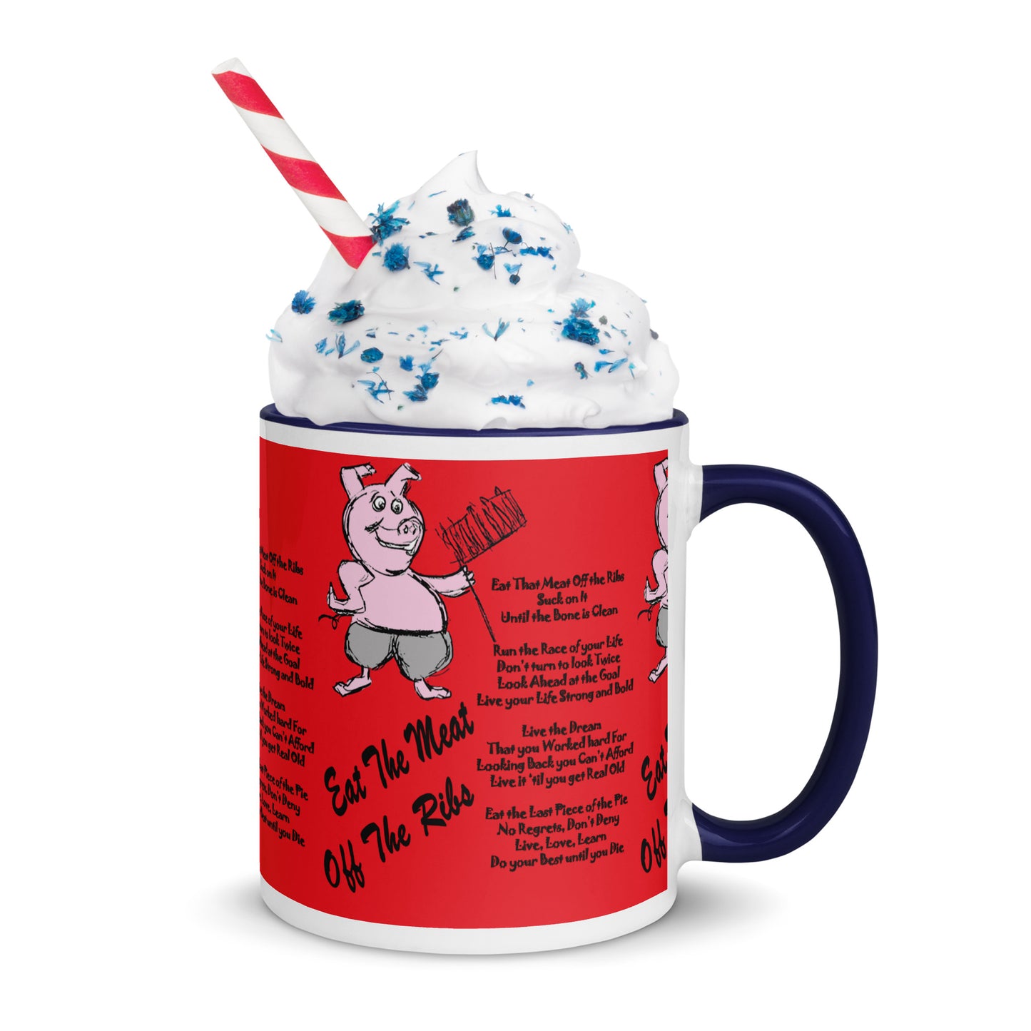 Eat The Meat Off The Ribs Mug with Color Inside