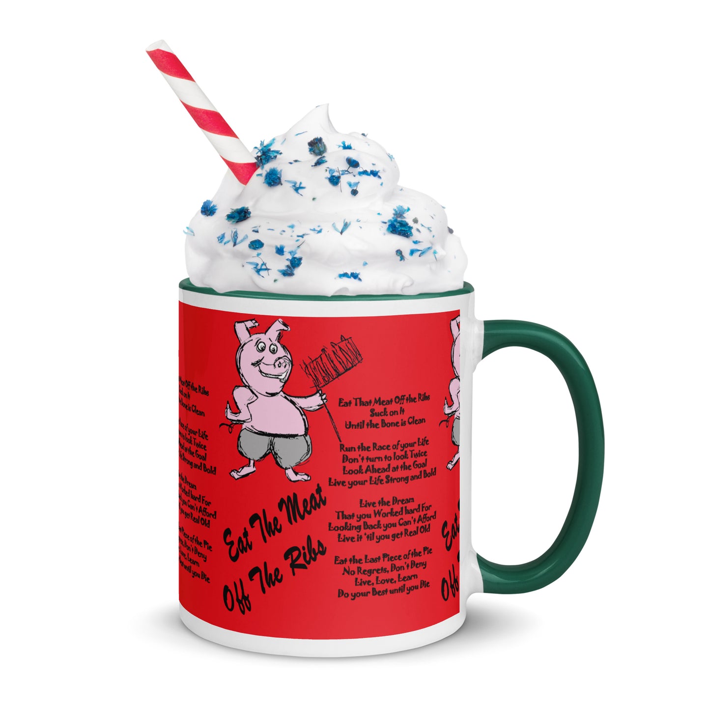 Eat The Meat Off The Ribs Mug with Color Inside