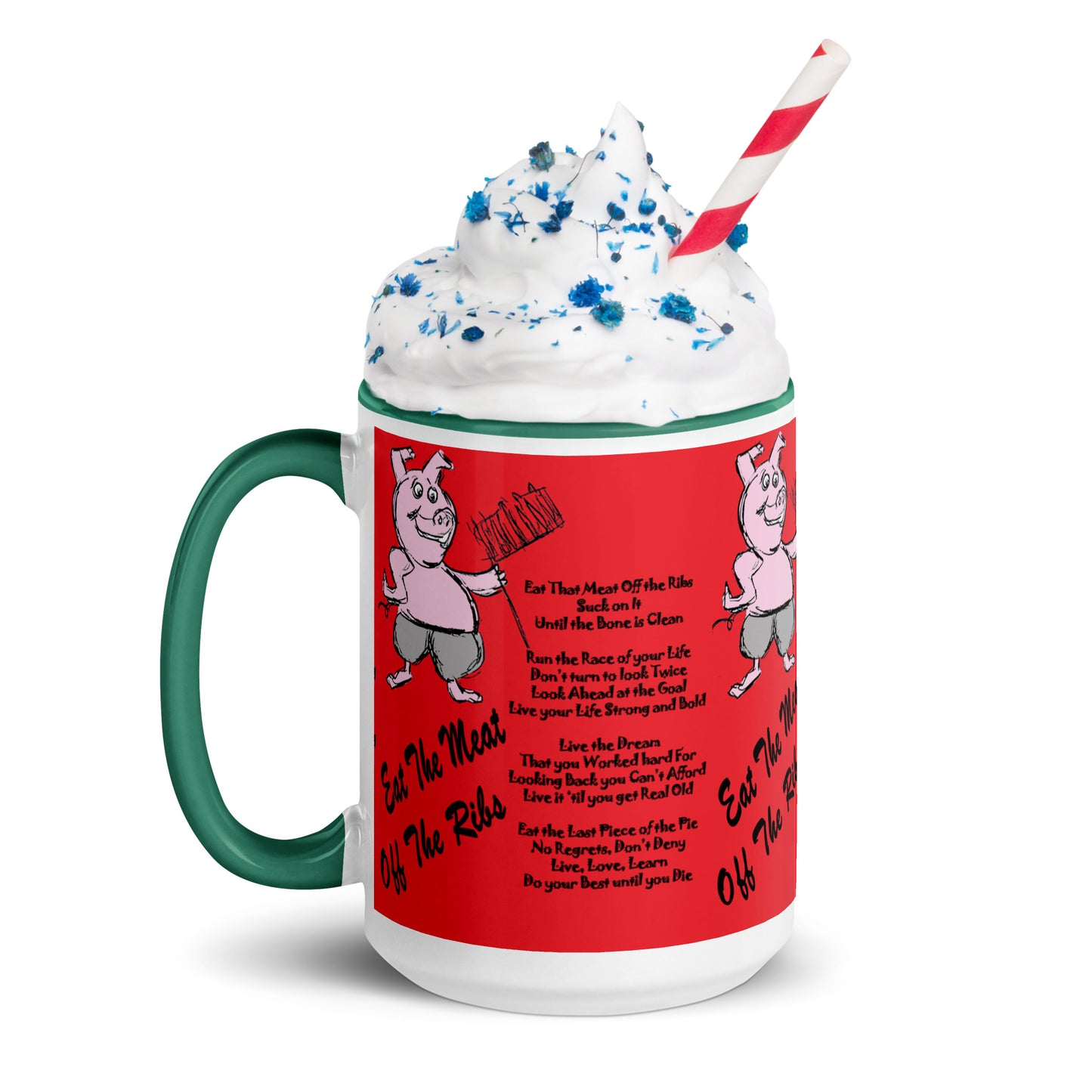 Eat The Meat Off The Ribs Mug with Color Inside