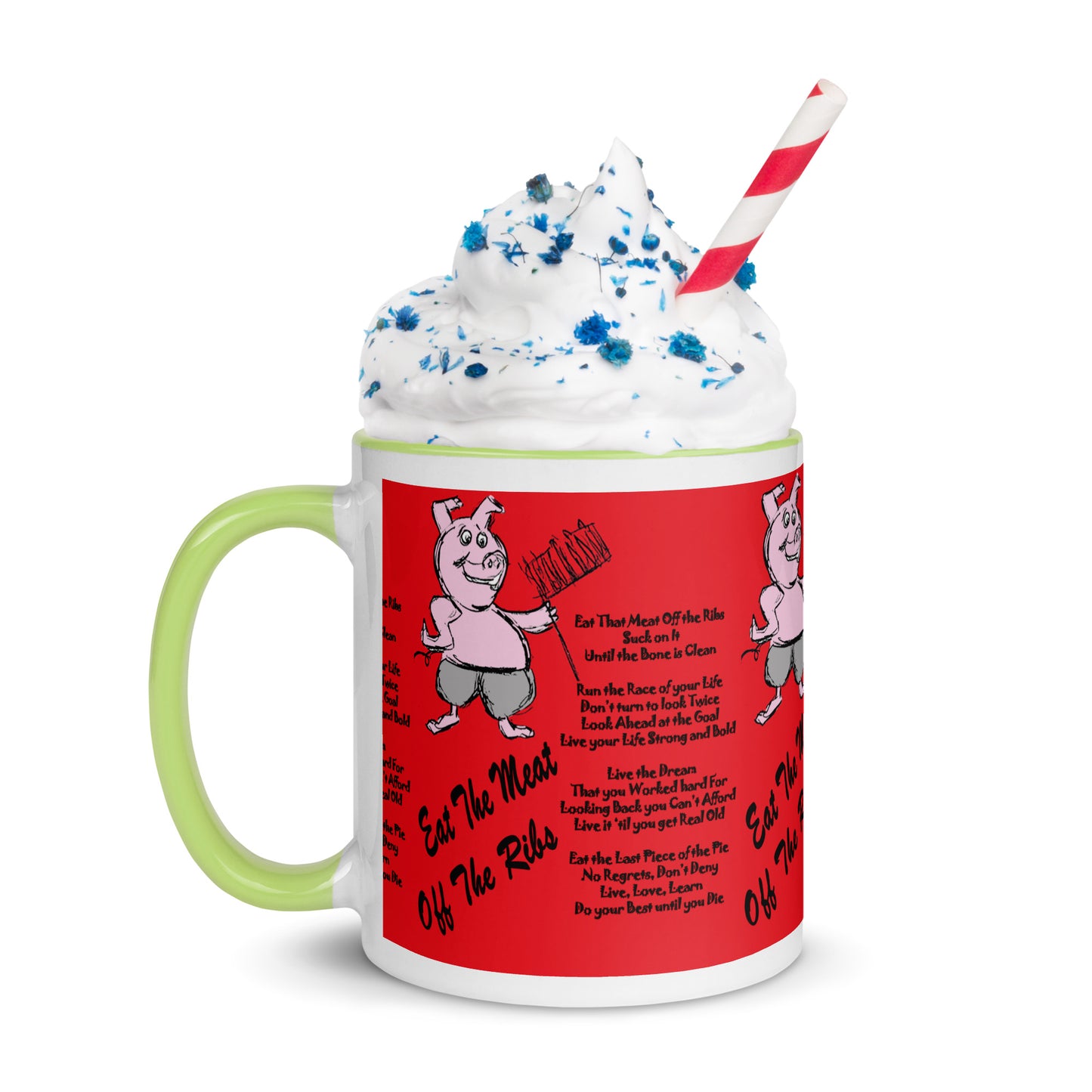 Eat The Meat Off The Ribs Mug with Color Inside