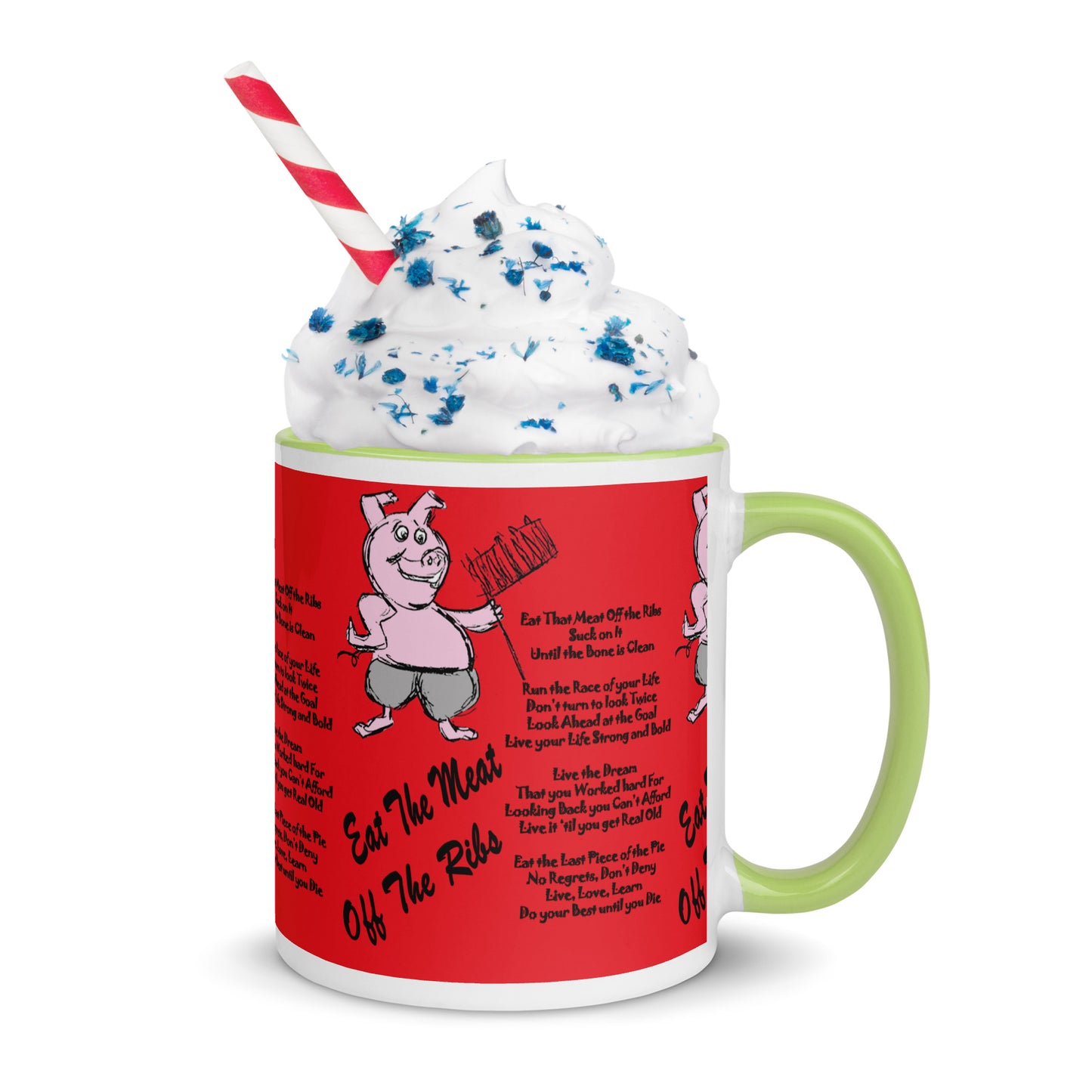Eat The Meat Off The Ribs Mug with Color Inside