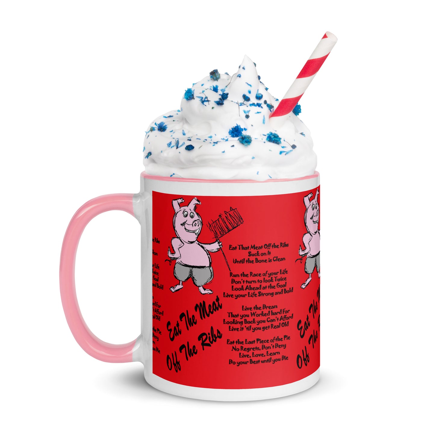 Eat The Meat Off The Ribs Mug with Color Inside