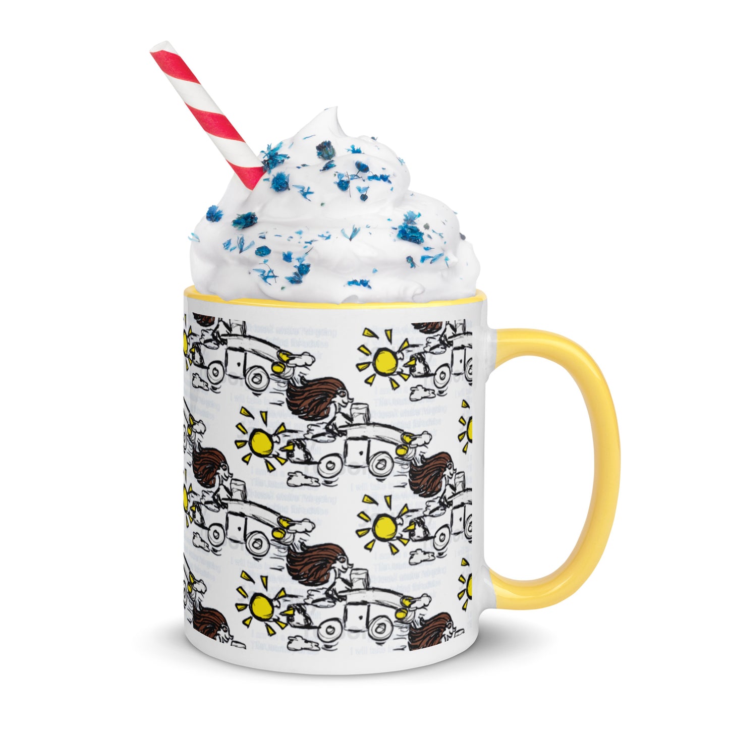 Journey To Some Place Mug with Color Inside