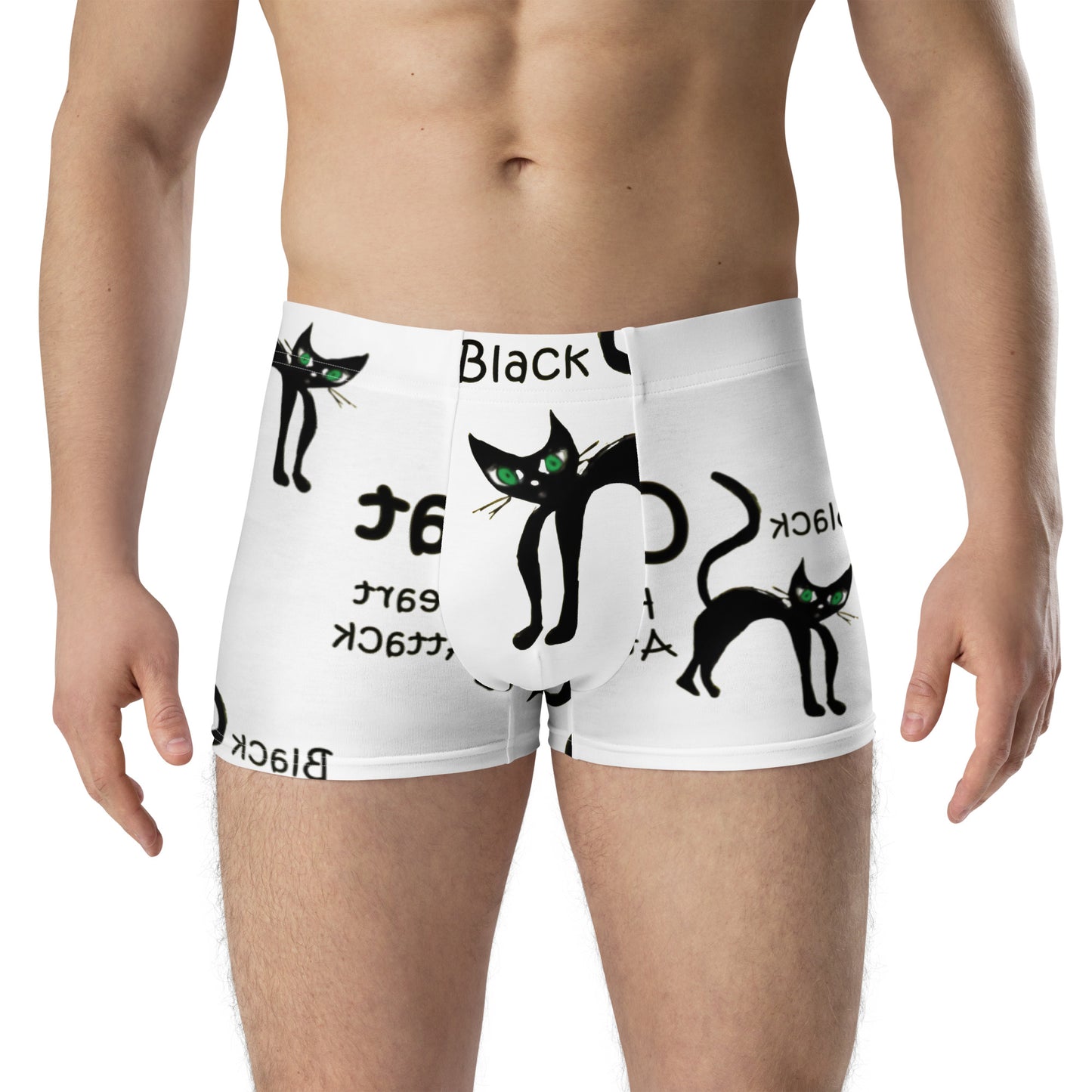 Black Cat Heart Attack Boxer Briefs