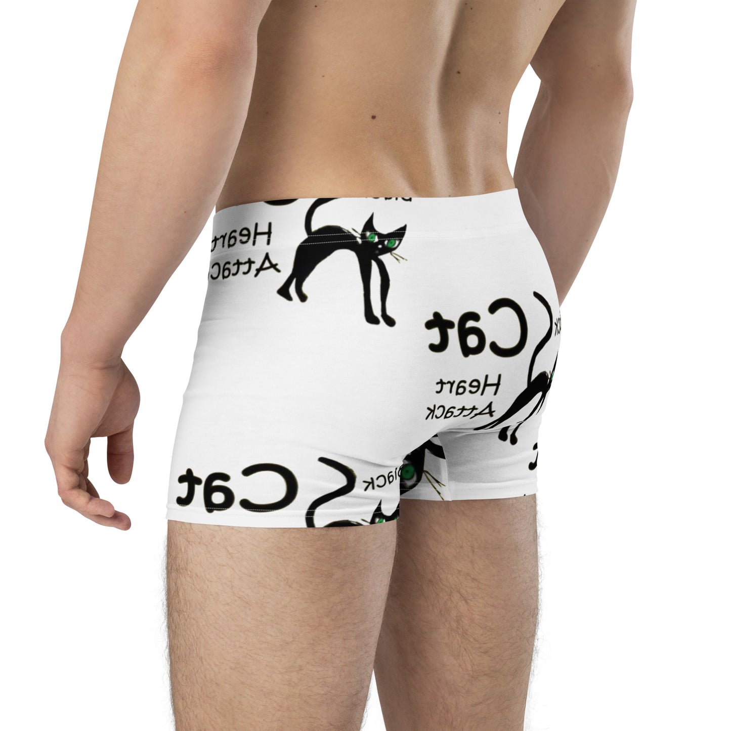 Black Cat Heart Attack Boxer Briefs