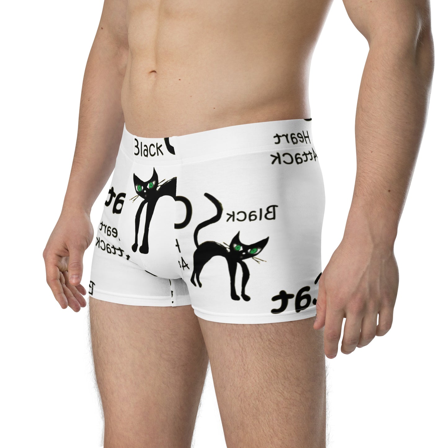 Black Cat Heart Attack Boxer Briefs