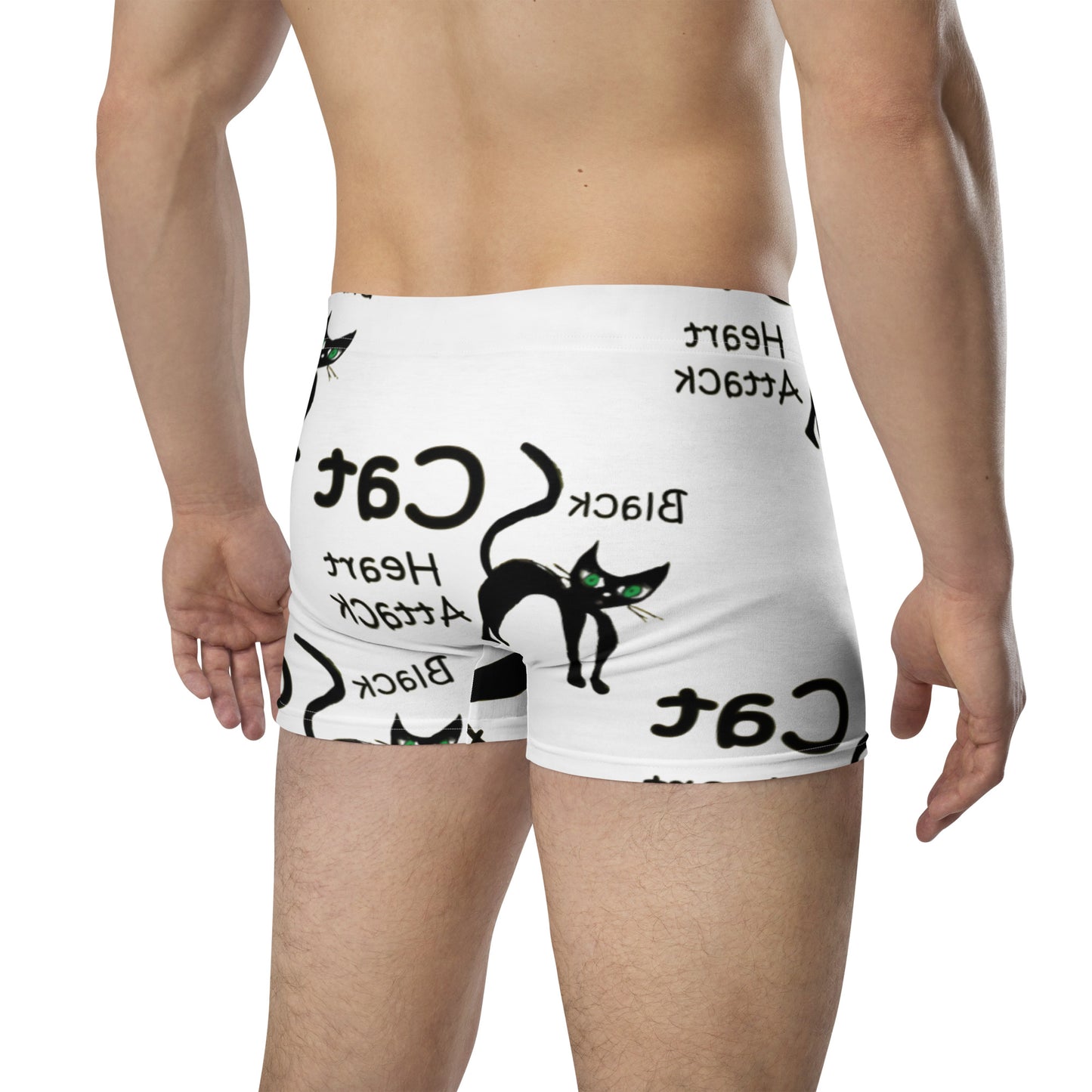 Black Cat Heart Attack Boxer Briefs