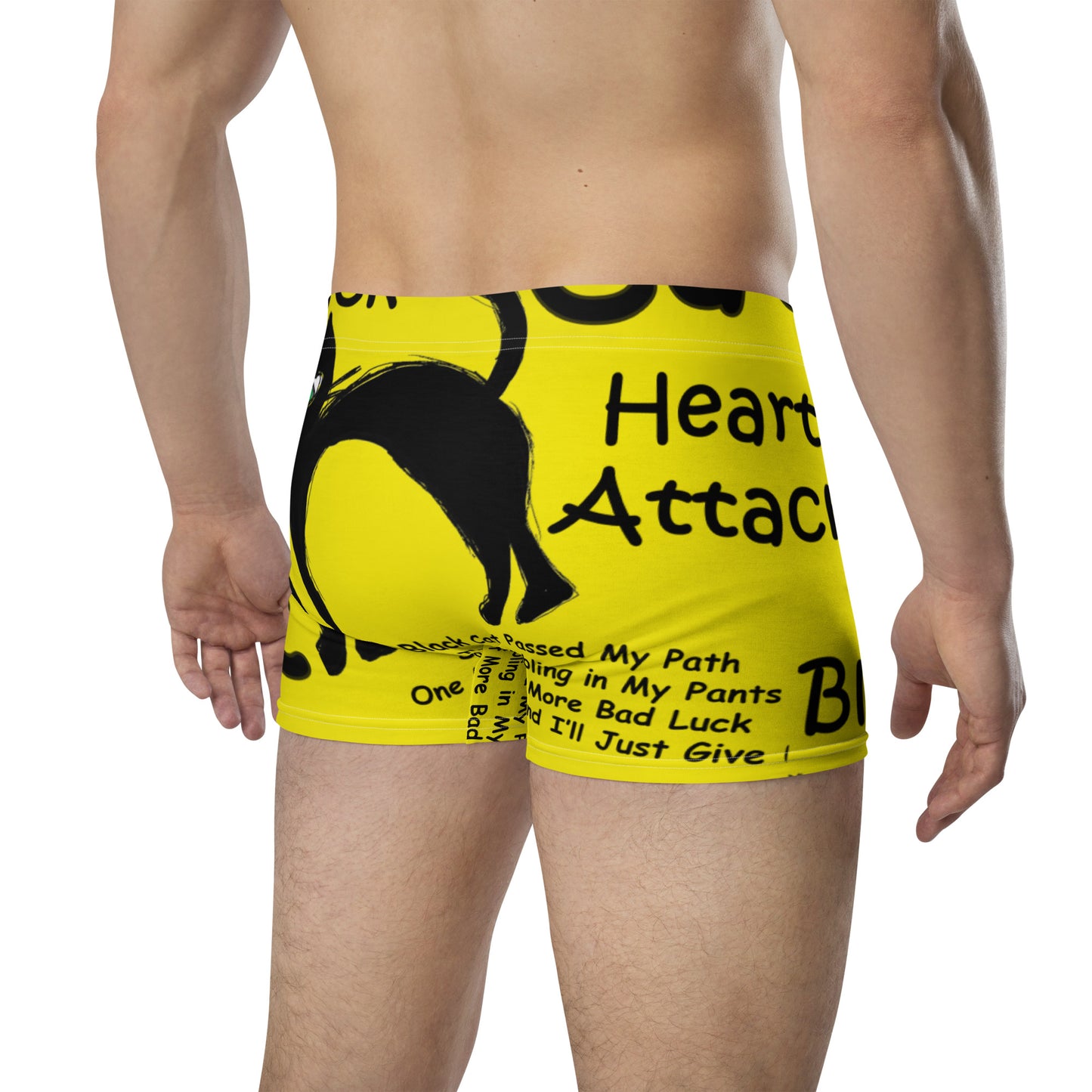 Black Cat Heart Attack Boxer Briefs