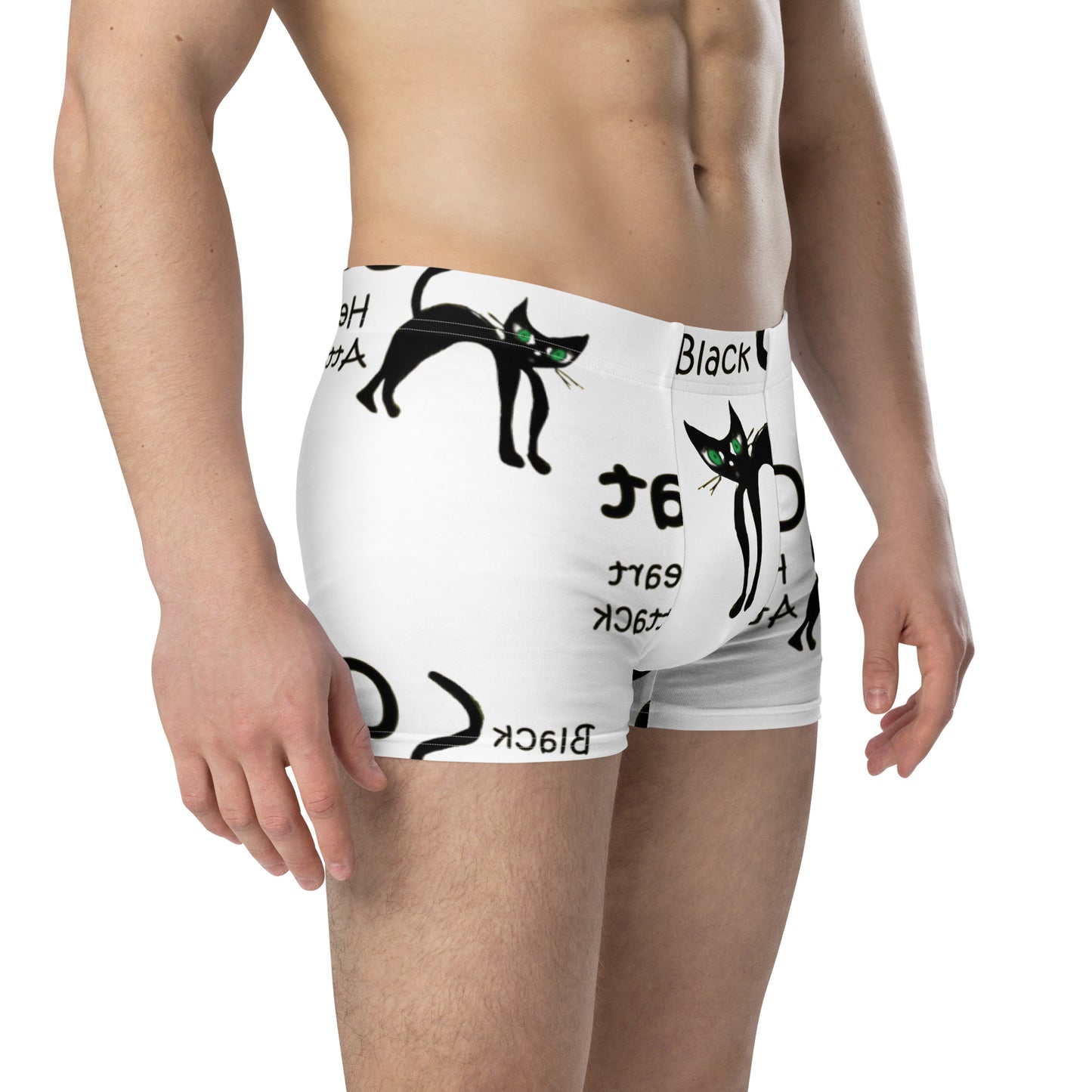 Black Cat Heart Attack Boxer Briefs