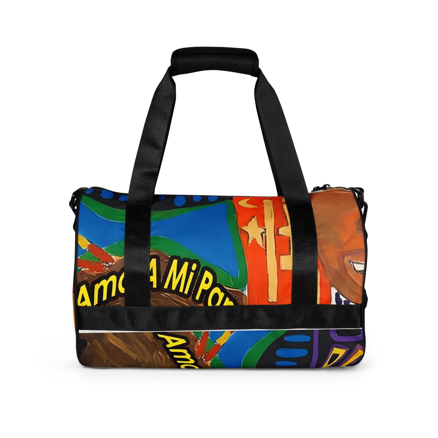 I Love My Panama All-over print gym bag