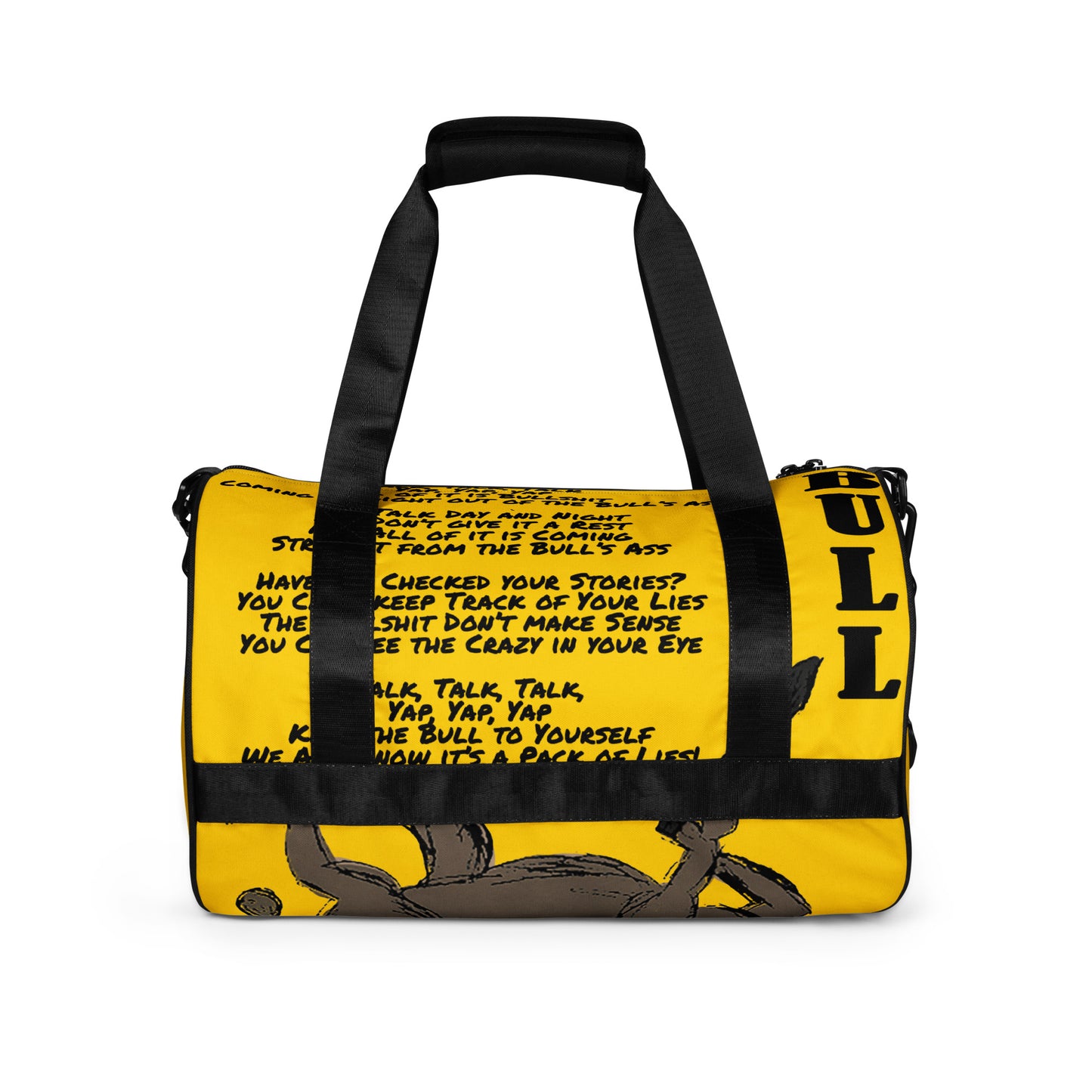 Bull Crap All-over print gym bag