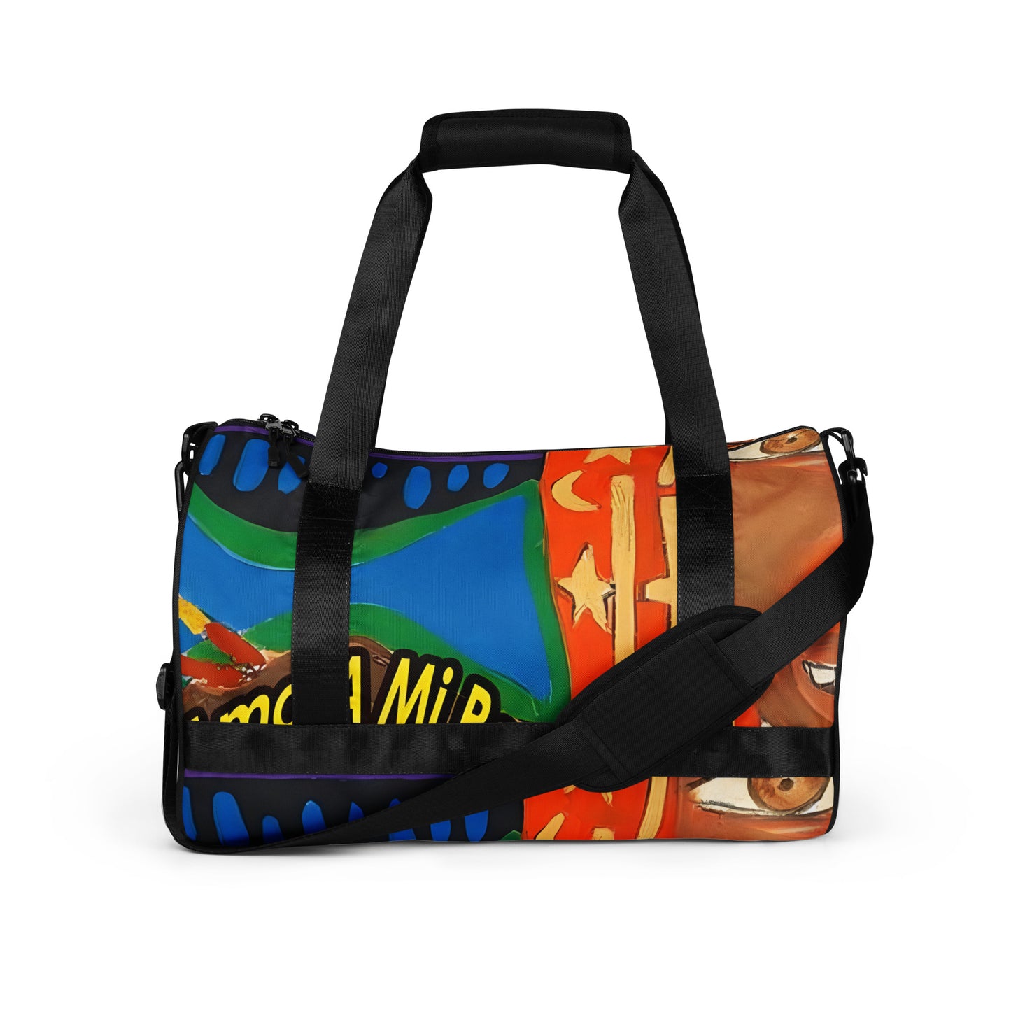 I Love My Panama All-over print gym bag