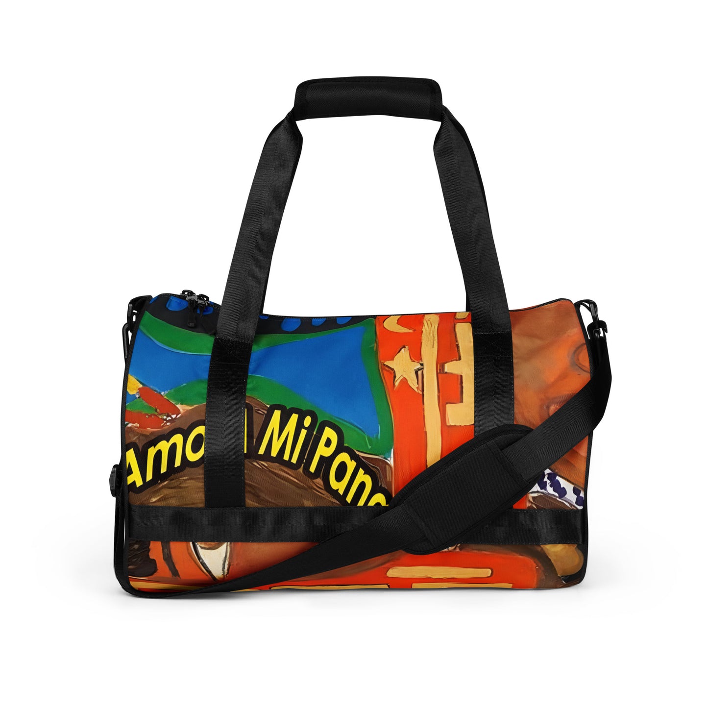 I Love My Panama All-over print gym bag