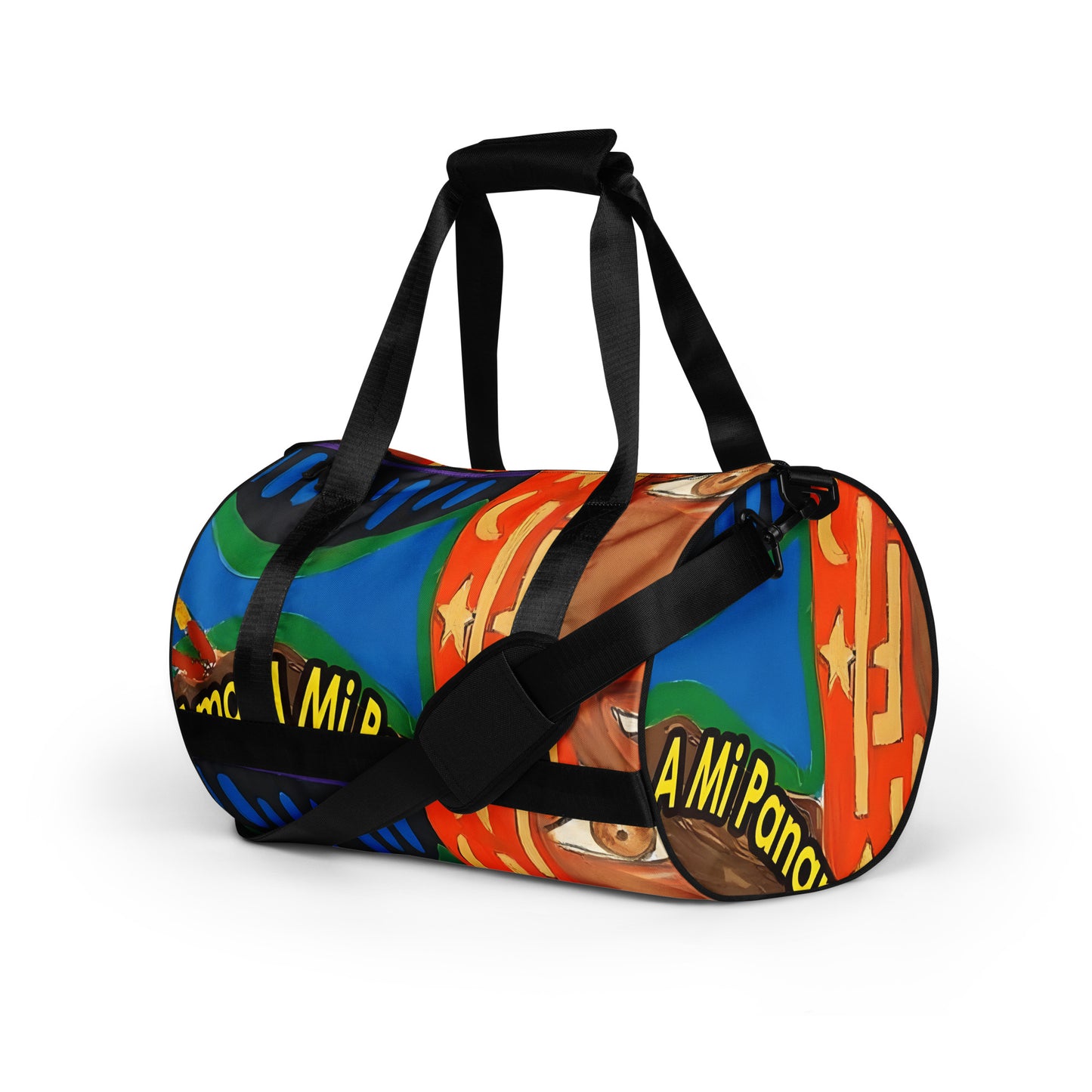 I Love My Panama All-over print gym bag