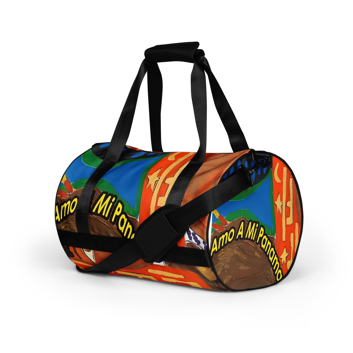 I Love My Panama All-over print gym bag