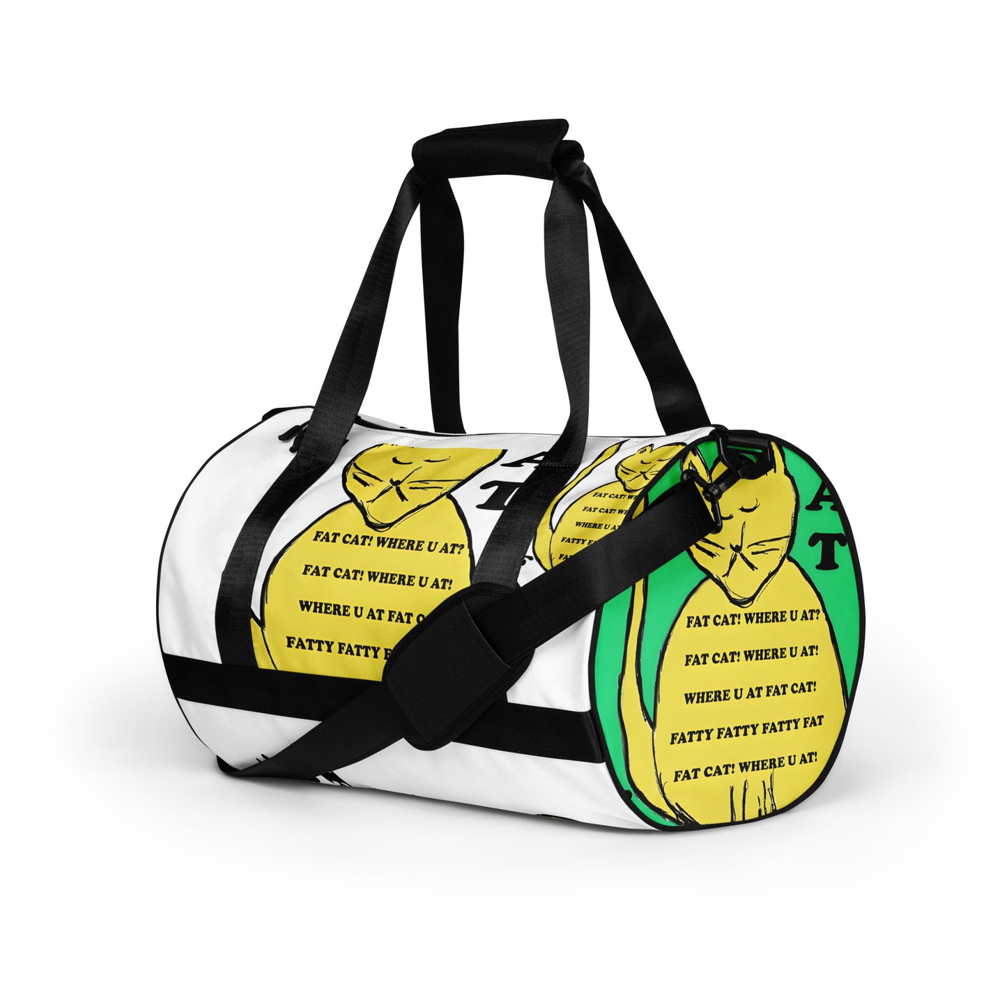 Fat Cat All-over print gym bag