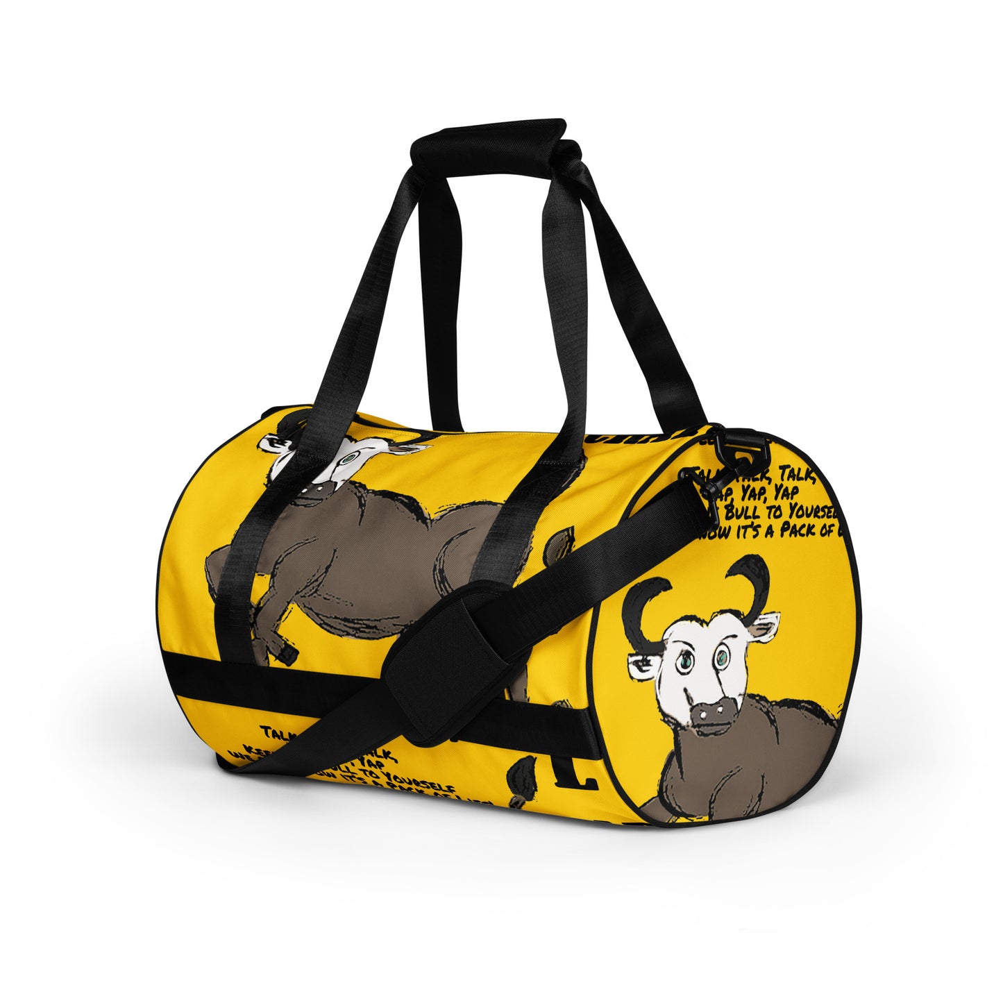 Bull Crap All-over print gym bag