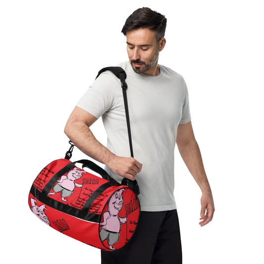 Eat The Meat Off The Ribs All-over print gym bag