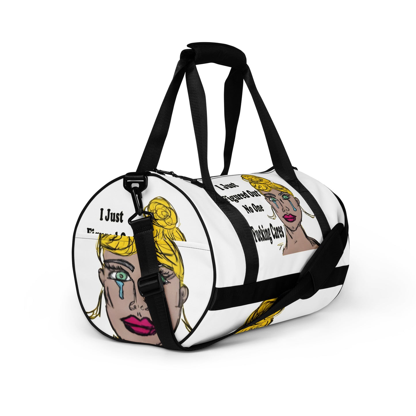 I Just Figured Out No One F-Ing Cares All-over print gym bag