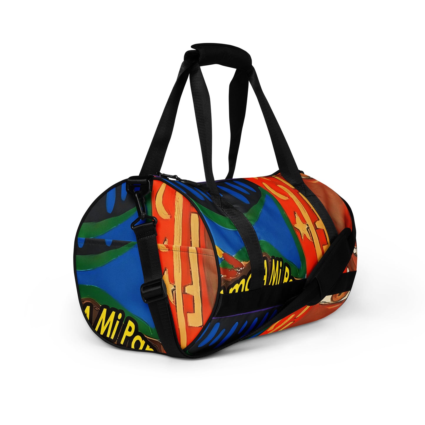 I Love My Panama All-over print gym bag