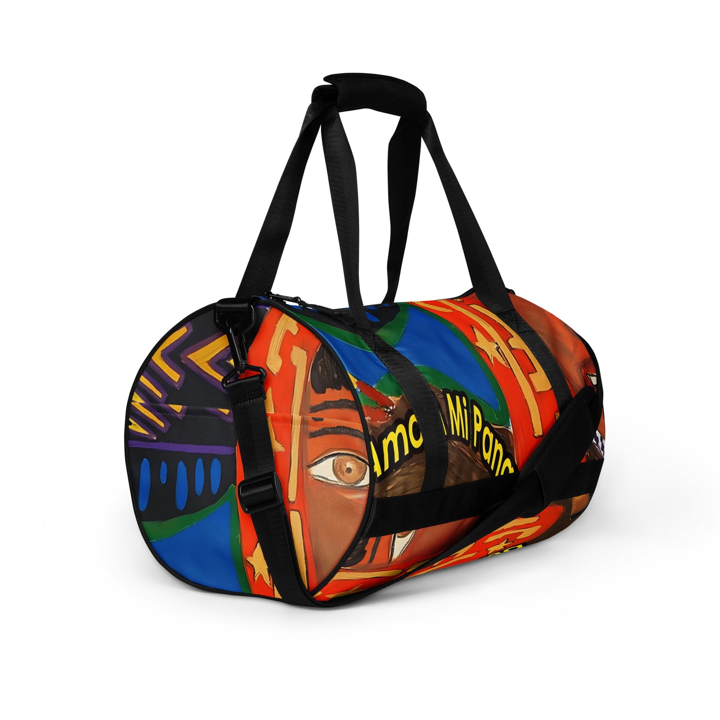 I Love My Panama All-over print gym bag