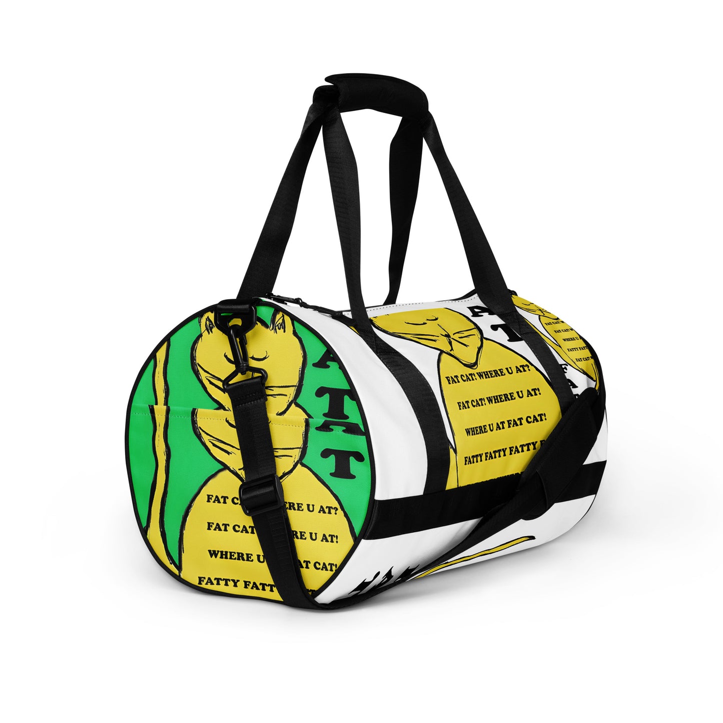 Fat Cat All-over print gym bag