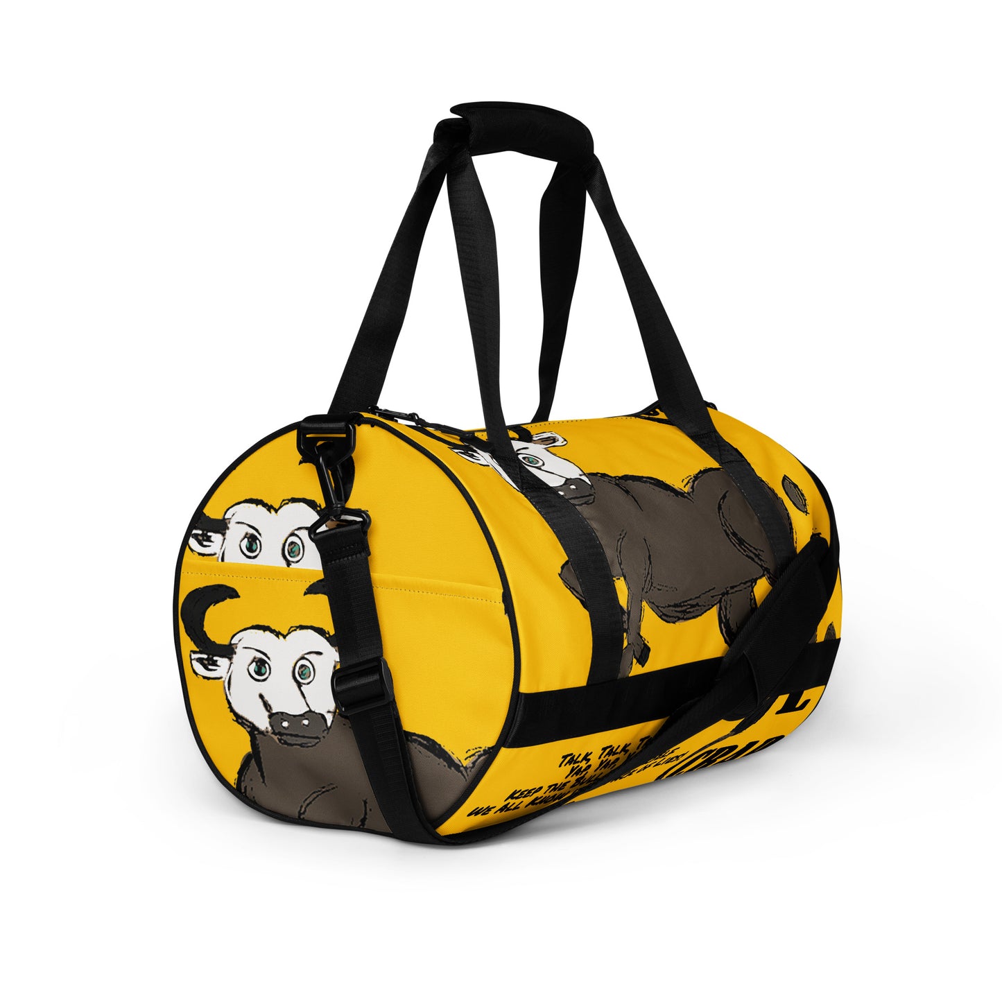 Bull Crap All-over print gym bag