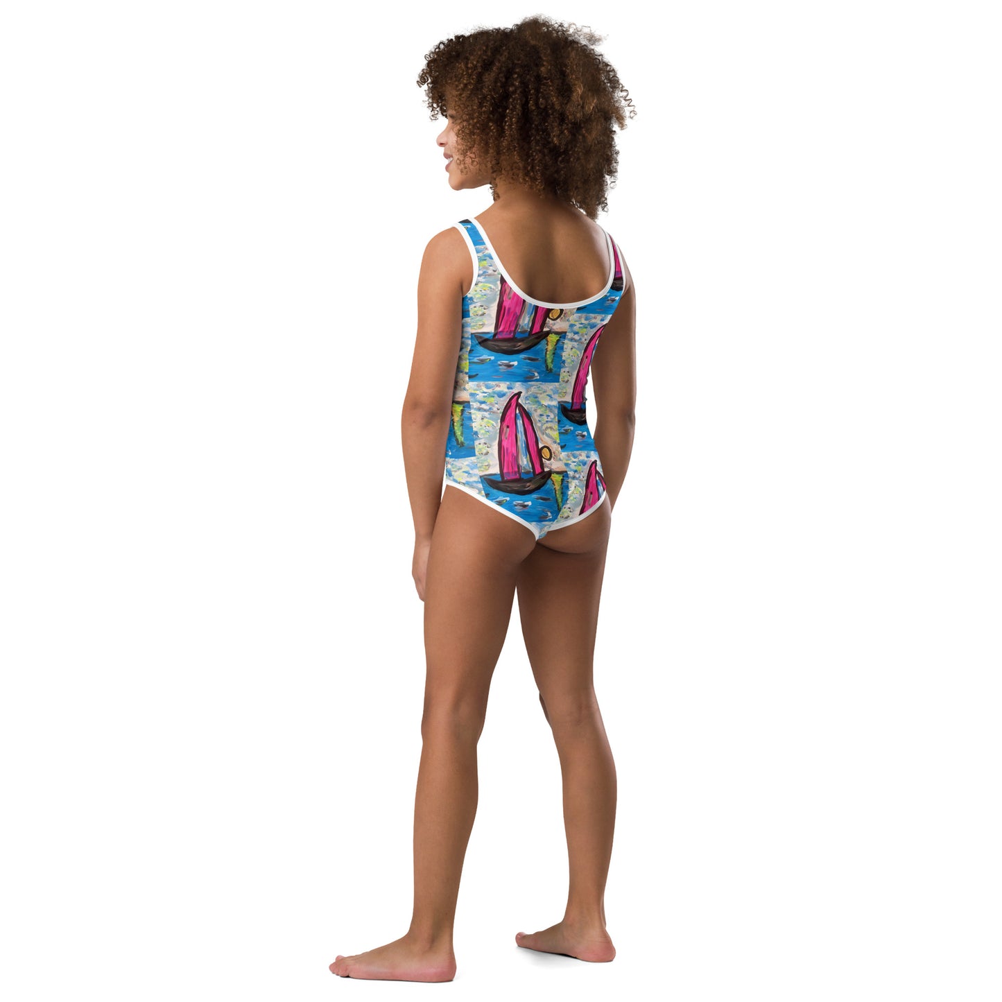 Sailing All-Over Print Kids Swimsuit