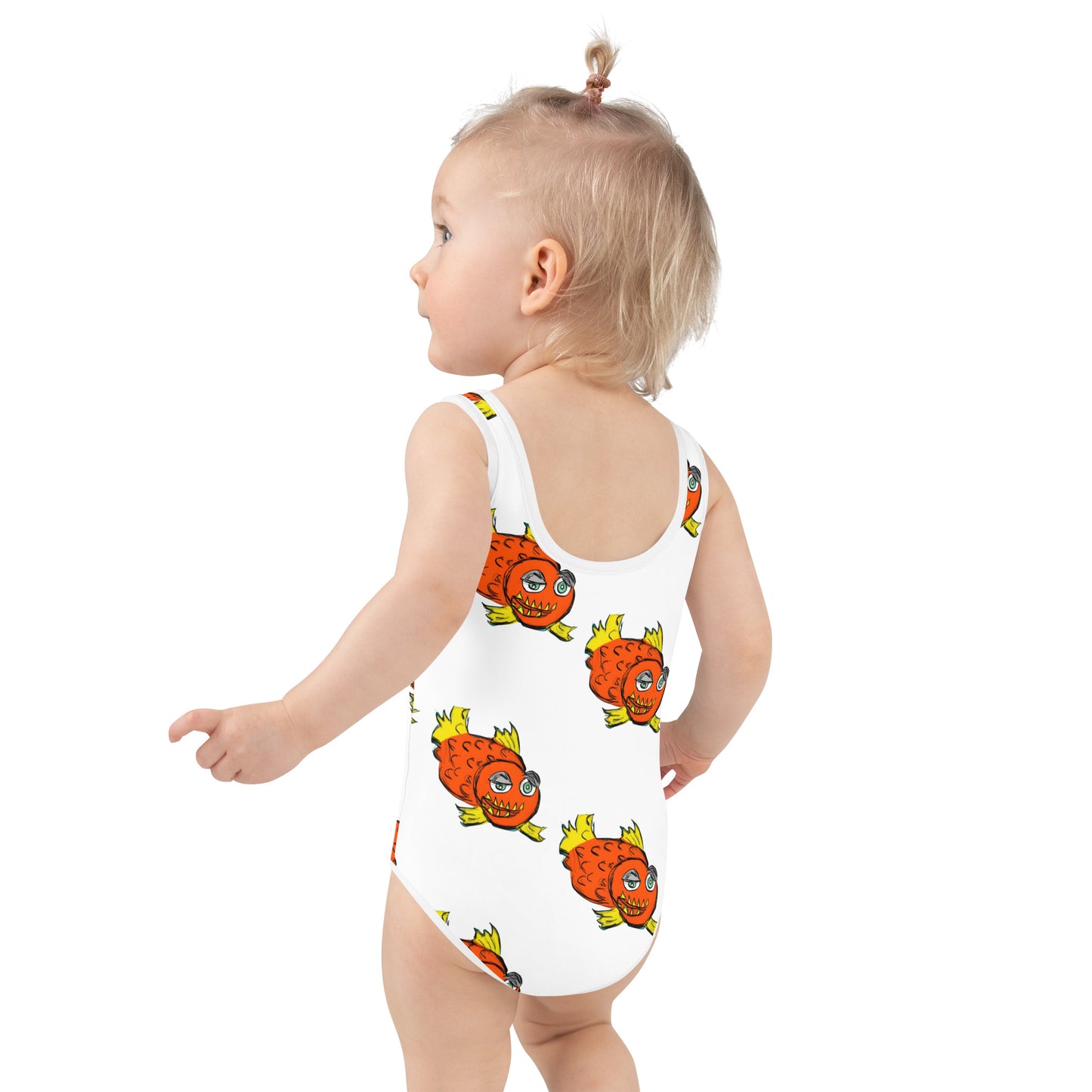 Piranha All-Over Print Kids Swimsuit