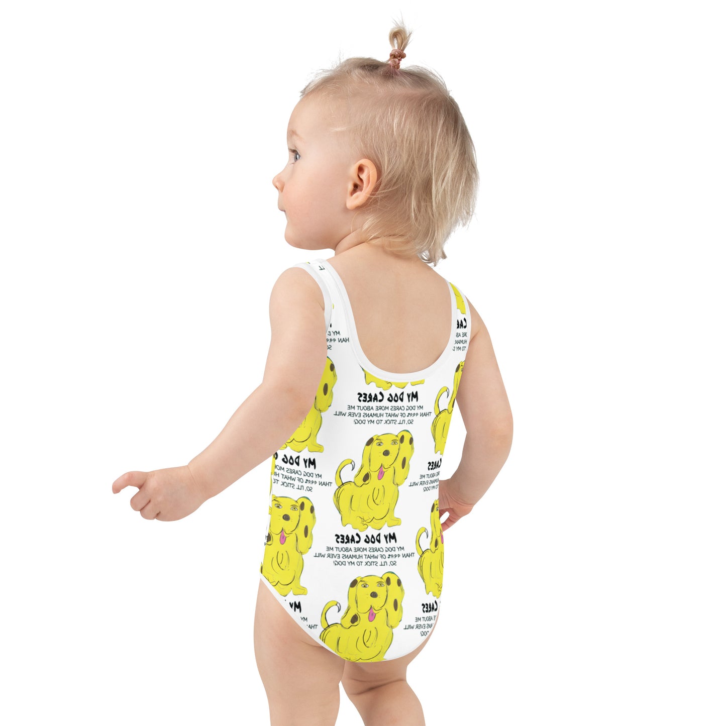 My Dog Cares All-Over Print Kids Swimsuit