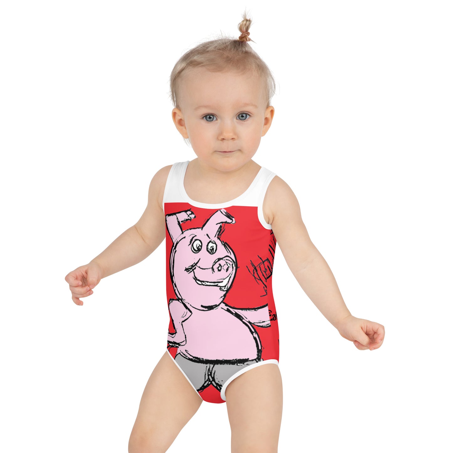 Eat The Meat Off The Ribs All-Over Print Kids Swimsuit