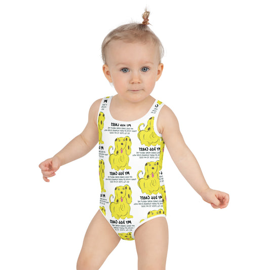 My Dog Cares All-Over Print Kids Swimsuit